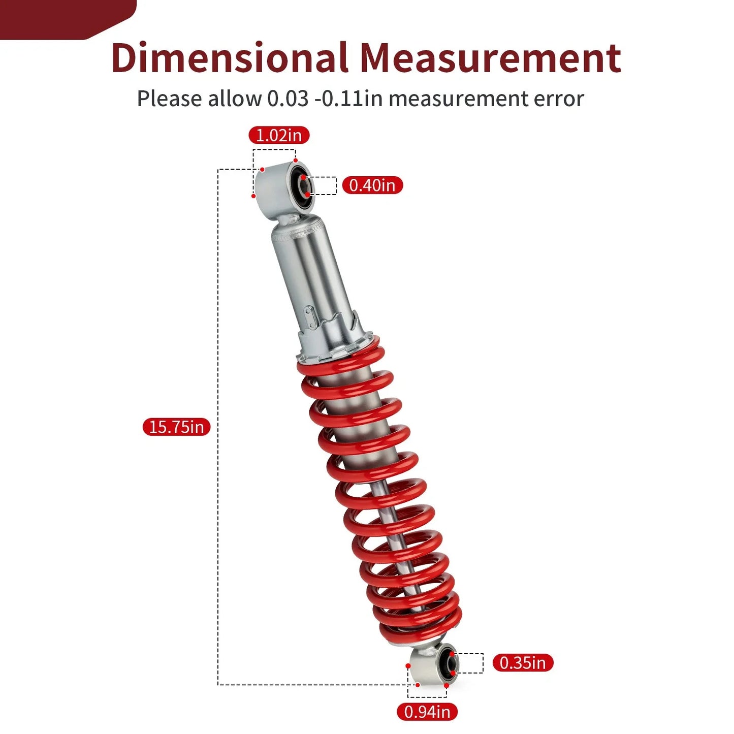 Red Front Shock Absorber L+R for Yamaha Blaster 200 (1988–1995)