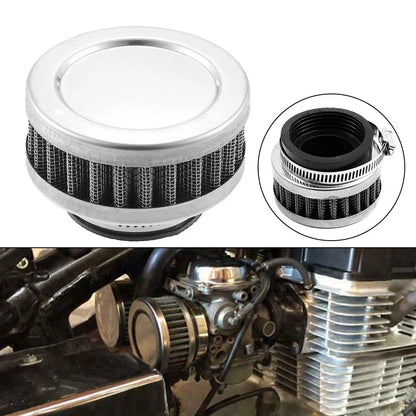 Air Filter Cleaner / 45MM Round Tapered Rubber Silver for Motorcycle