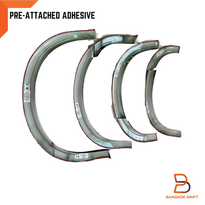 8pcs 3" Slim Matte Black Fender Flares for Isuzu MU-X MUX (2021-2024)