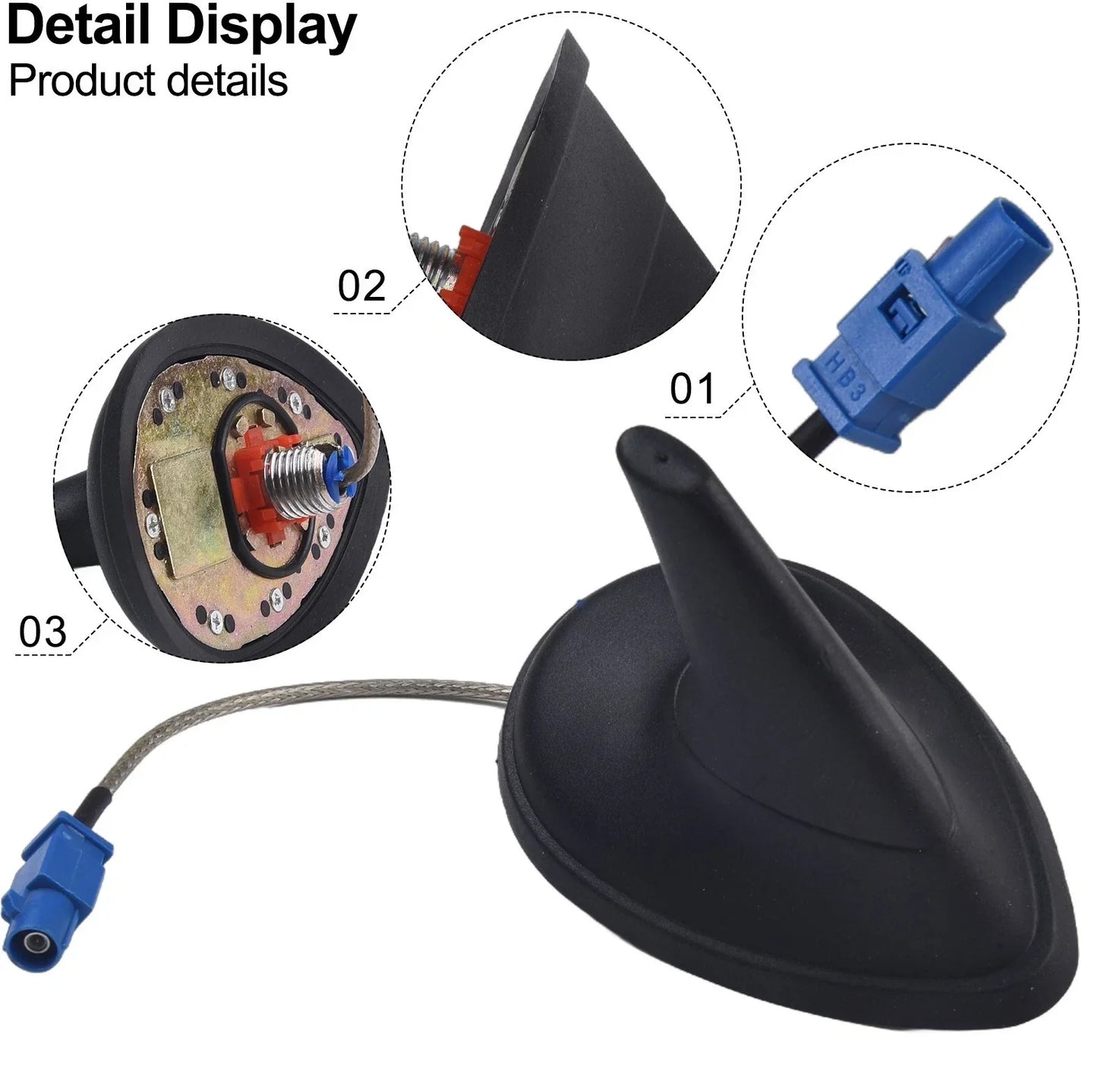 Shark Fin Sat Nav Antenna for Saab 9-3 (1998–2011)