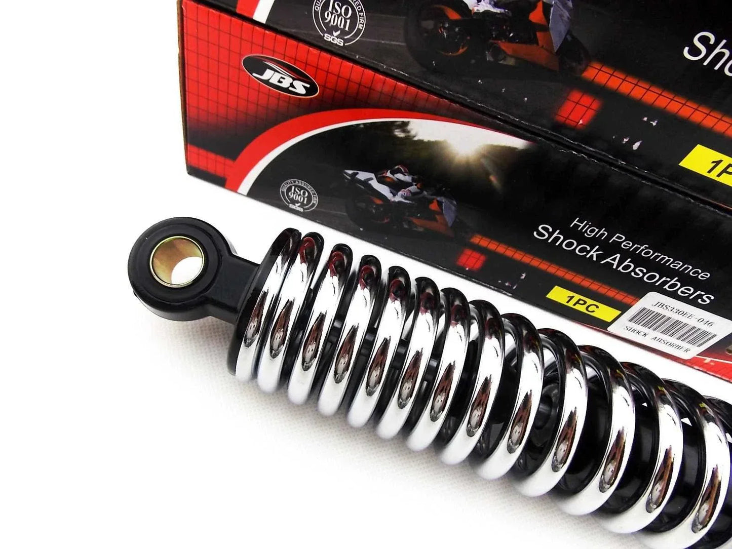 330mm JBS Black/Chrome Rear Shock Absorbers for Honda CBX650E Nighthawk