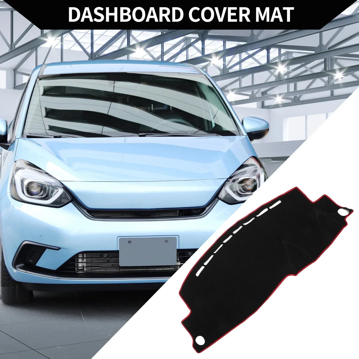 Dashboard Dash Cover Mat for Honda Vezel RU1/2/3/4 RS 2013-2020 Black Red Set