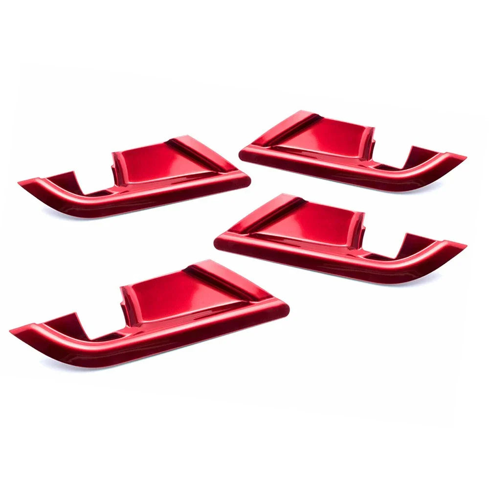 4 x Interior Door Handle Bowl Cover Trims Red for Toyota Camry (2018-2023)