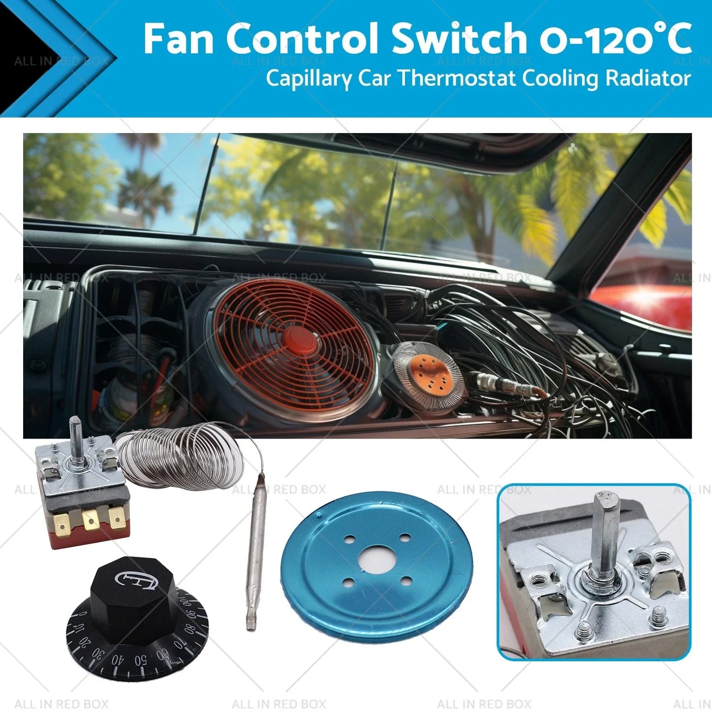 Fan Control Switch for Capillary Car Thermostat Cooling Radiator (0℃-120℃)