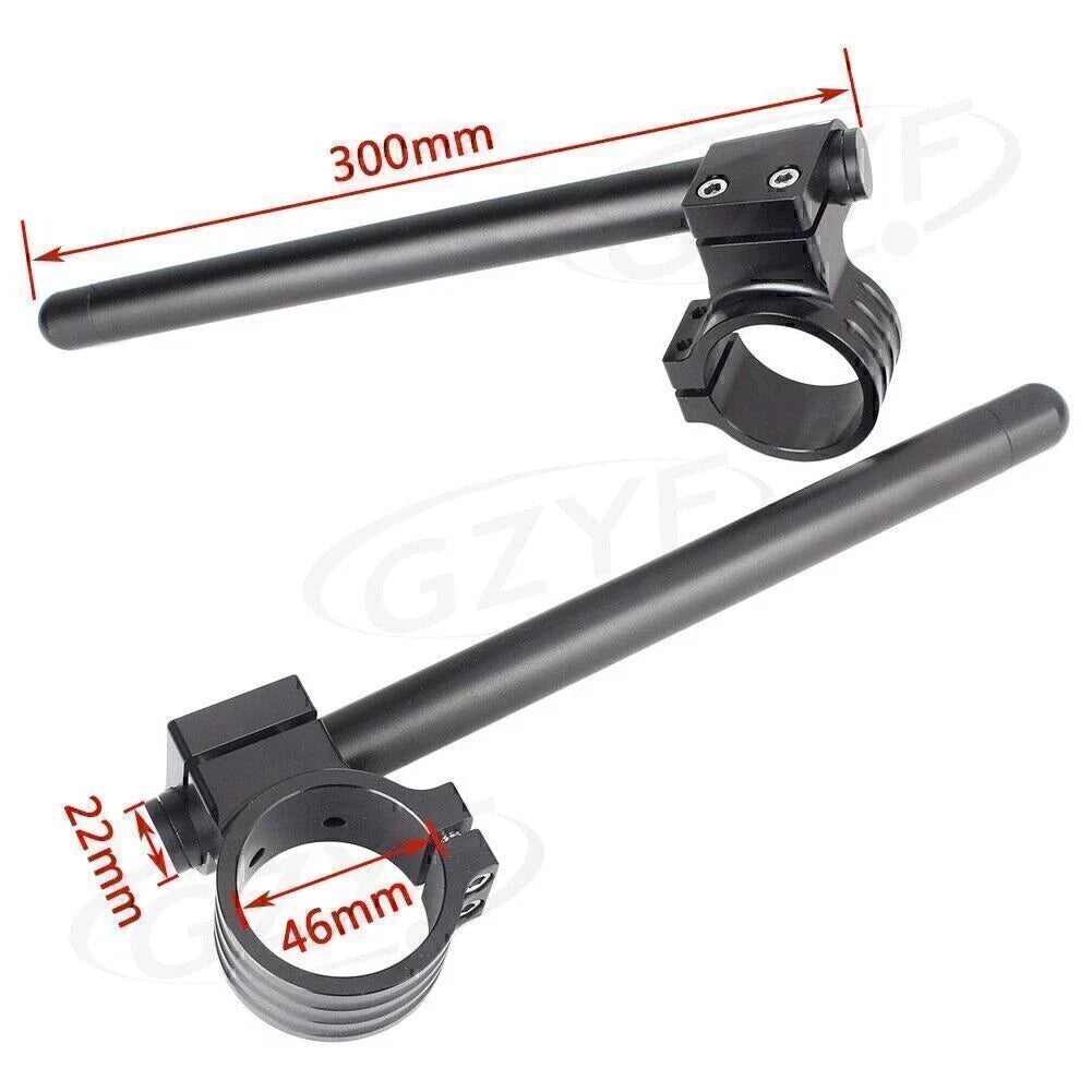 46mm Clip On Handlebar Fork Tubes for Universal Moto (Various Years)