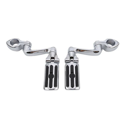 32mm Footpegs 360° Adjustable Long Mount Clamp 1-1/4in for Highway Bars