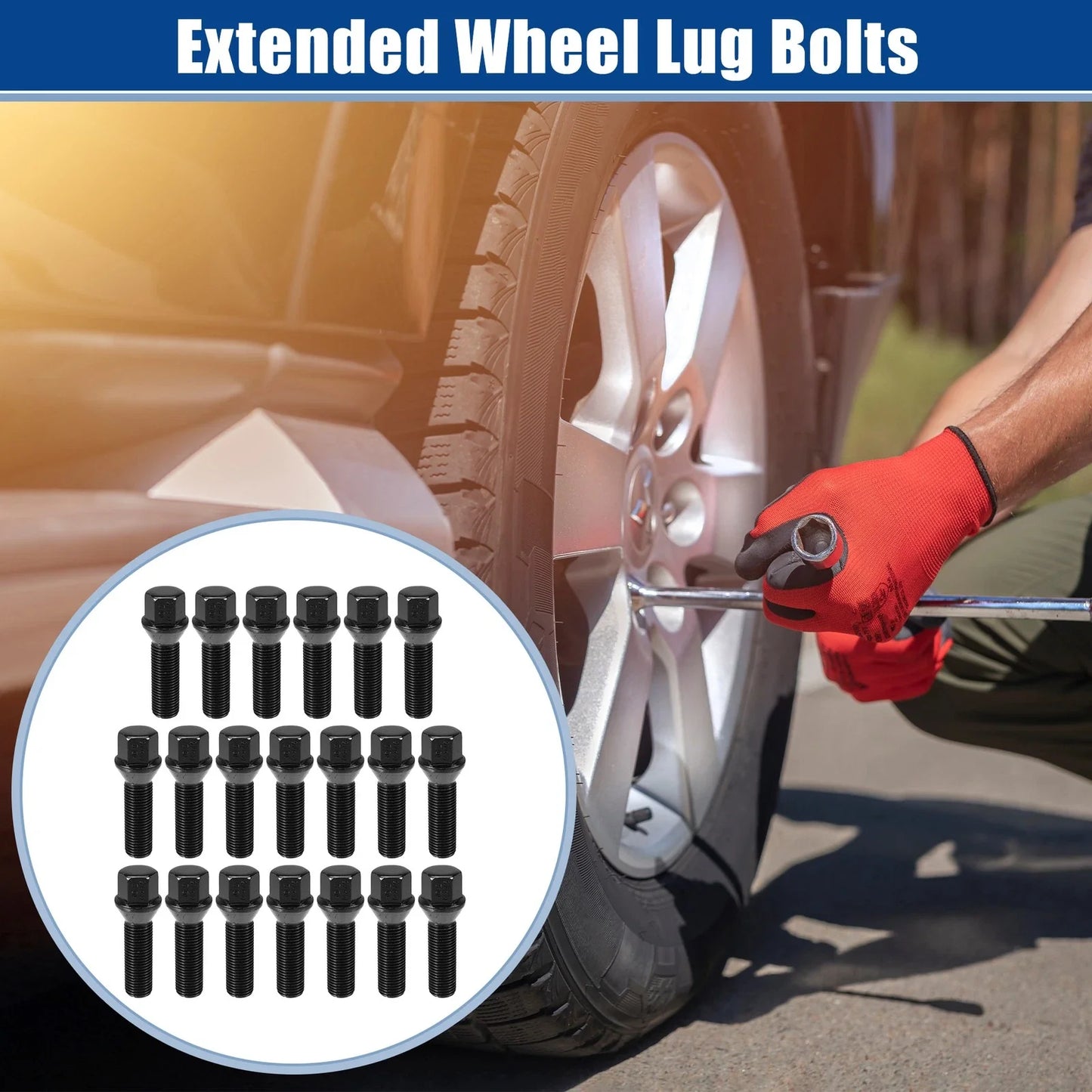 20pcs M14x1.5 Extended Wheel Lug Bolts for BMW X3 E83