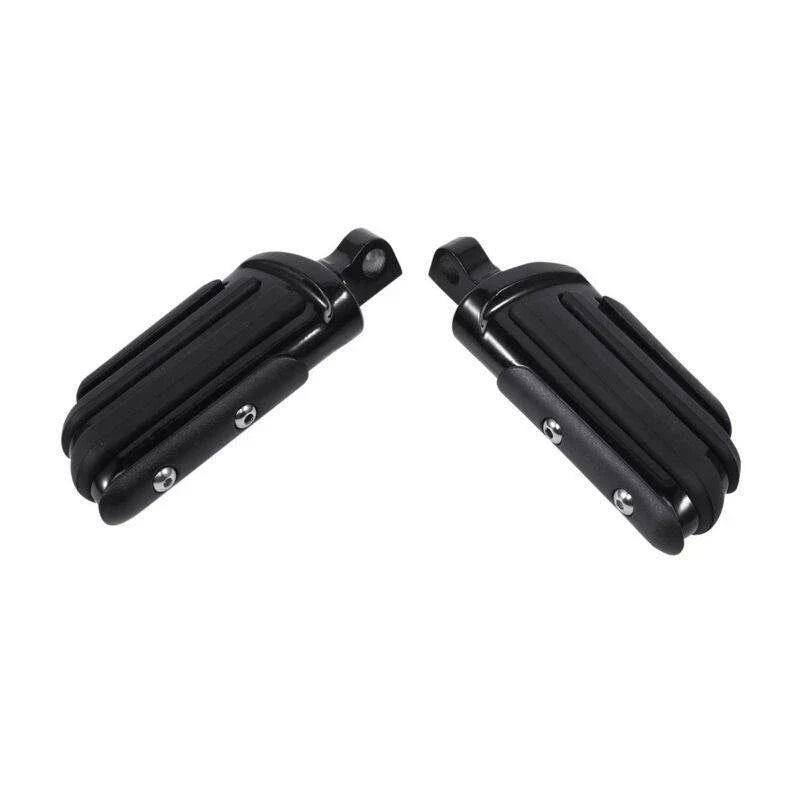 Black Pilot Male Mount Foot Pegs for Harley Touring Softail Dyna