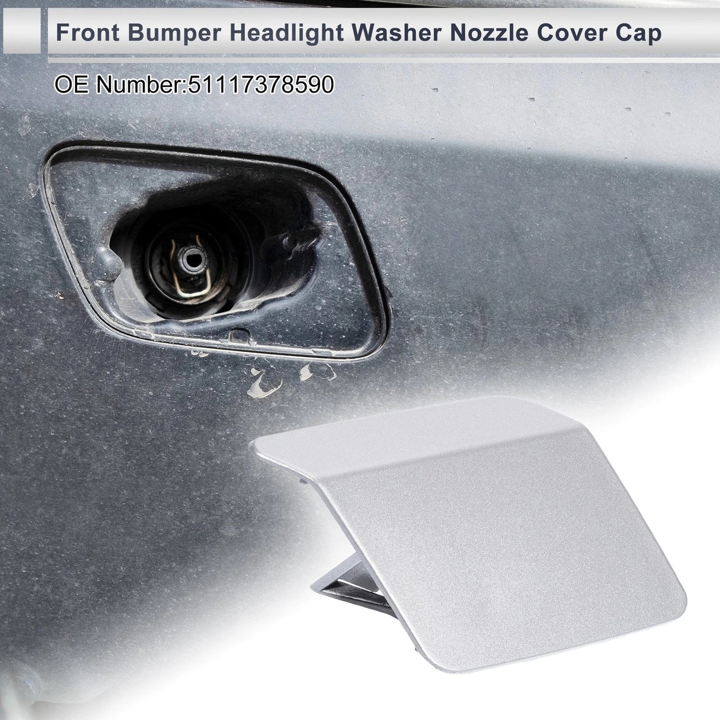 Front Right Side Bumper Headlight Washer Nozzle Cover Cap for BMW X5