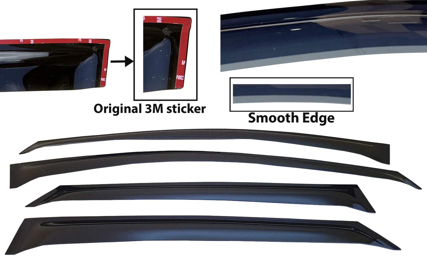 Weather shield Window visor for Hyundai ix35 (2010–2015)