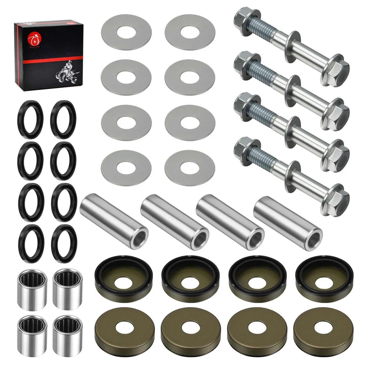 Front Lower A-Arm Bushing Seal Bolt Kits for Suzuki Quadsport Z400 (2003–2006)