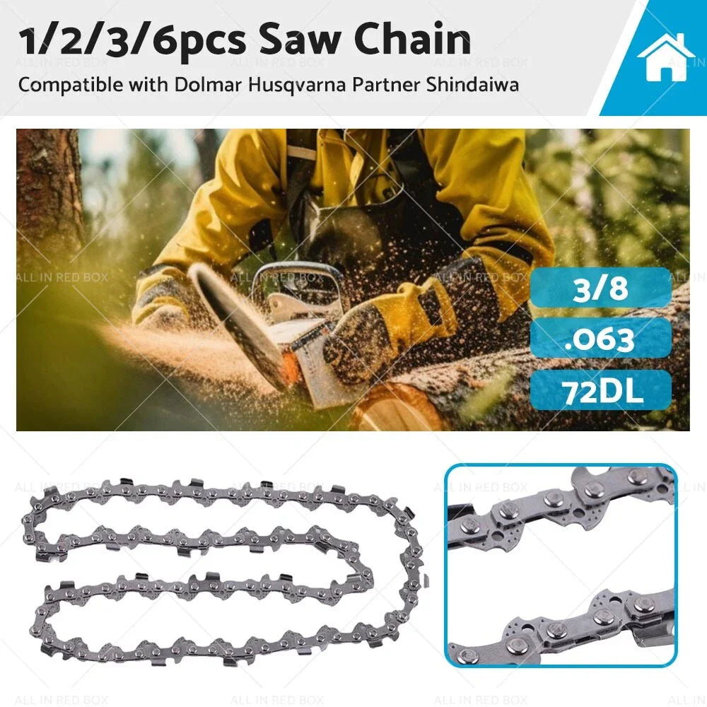 3/8" .063 72DL Chainsaw Chain for Husqvarna, Stihl (Various Years)