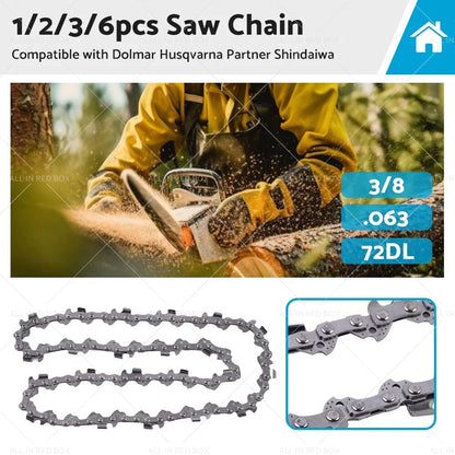 3/8" .063 72DL Chainsaw Chain for Husqvarna, Stihl (Various Years)
