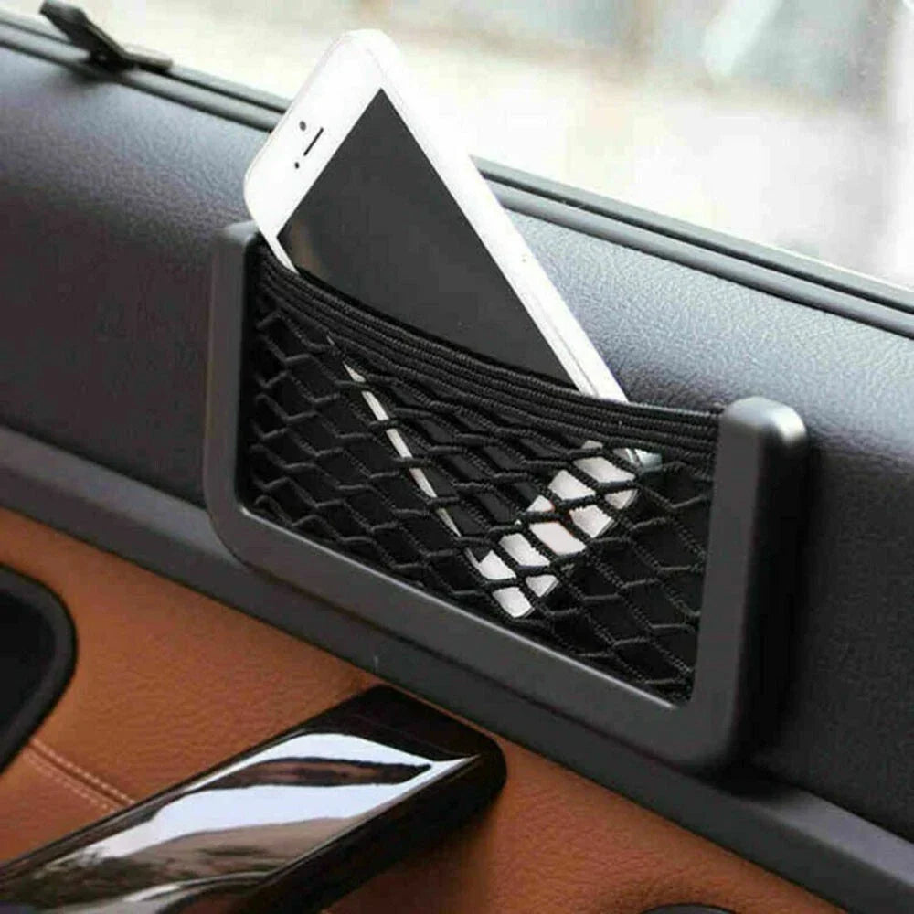 Net Pocket Organizer for Car Seat Black Storage Mesh Sundries