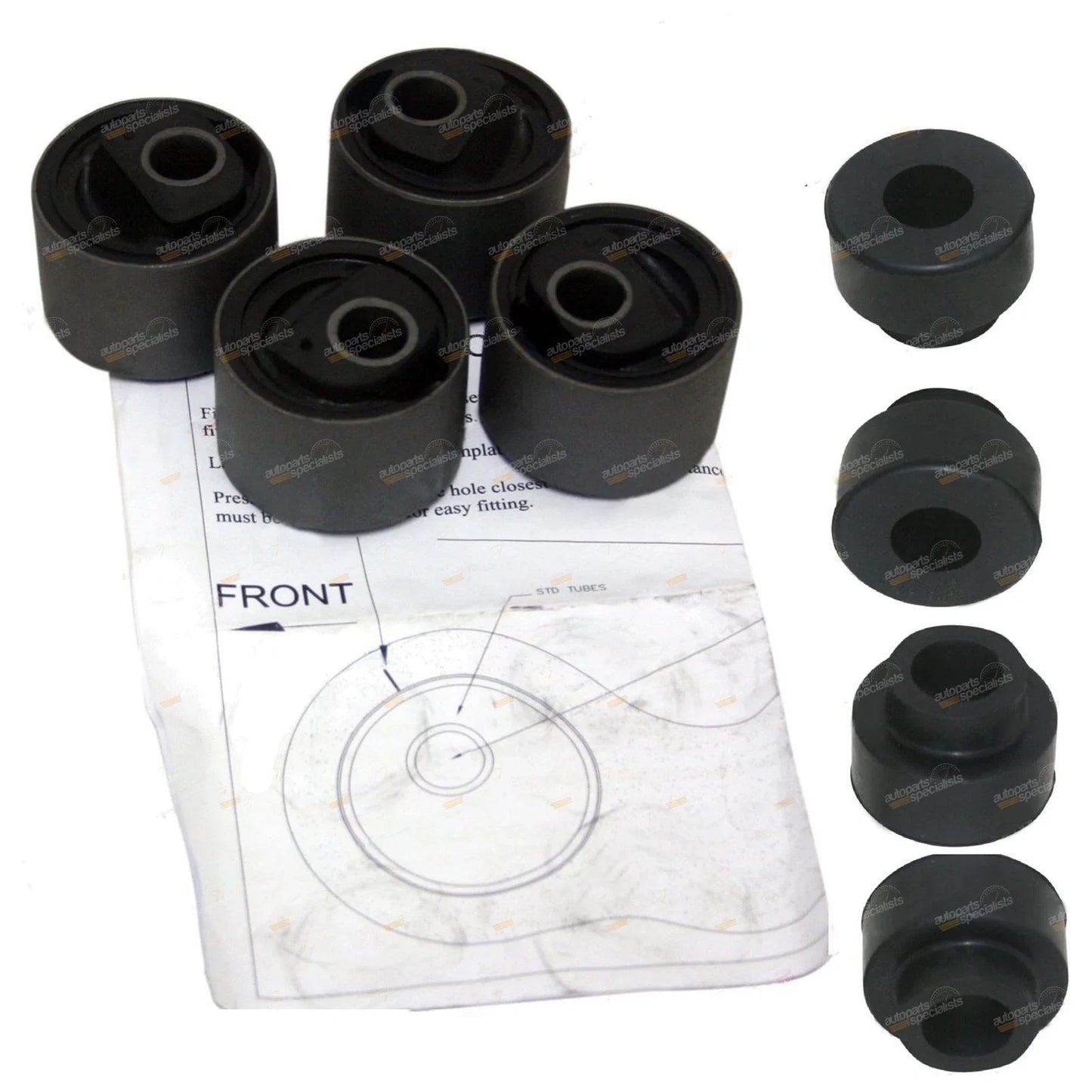 Rubber Front Radius Arm Castor Correction Bush Kit for Ford Maverick (1988-1994)