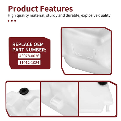 Coolant Reservoir Tank With Cap for Kawasaki Ninja ZX-10R ZX1000 (2006–2007)