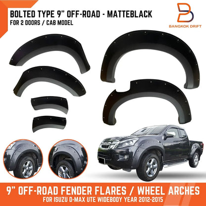 9" Off-Road Bolted Fender Flares for Isuzu D-Max DMAX Ute (2012-2016)