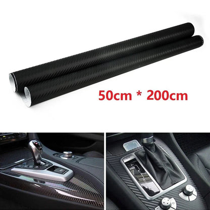 Car Exterior 3D Matt Black Carbon Fiber Vinyl Film Sticker Decal