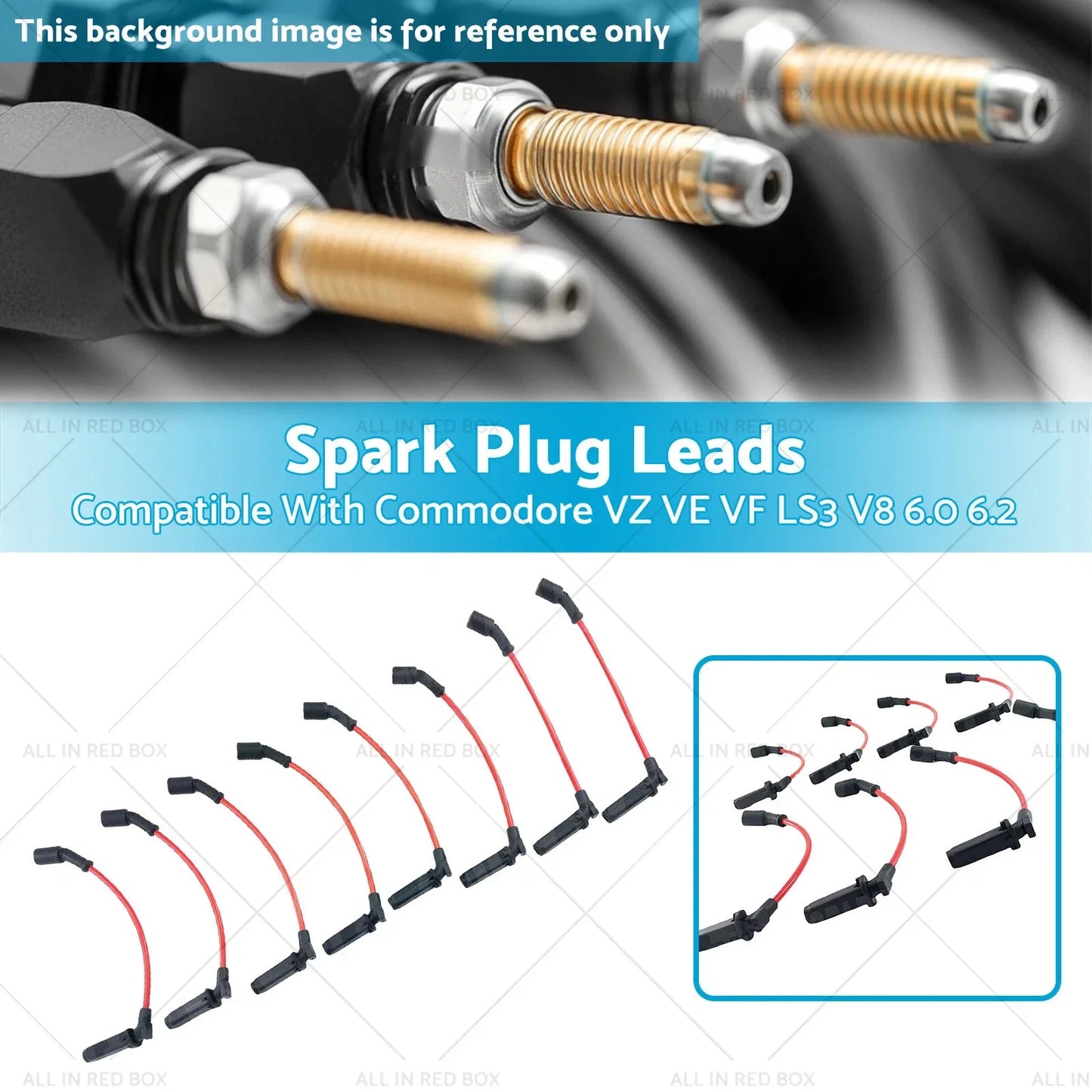 8 x Silicone Plug Leads for Holden Commodore VE VF LS3 V8 6.2L (2006-2017)