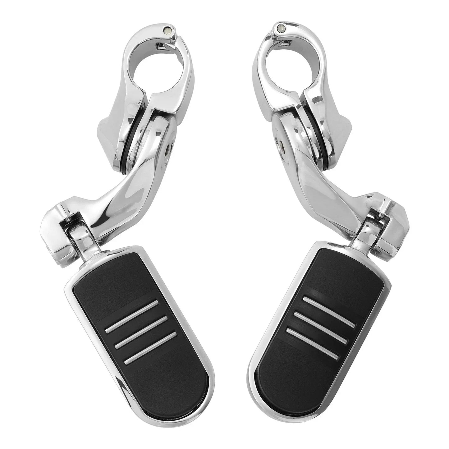 1 1/4" Short Angled Highway Engine Guard Footpegs for Harley Touring (2009-2023)