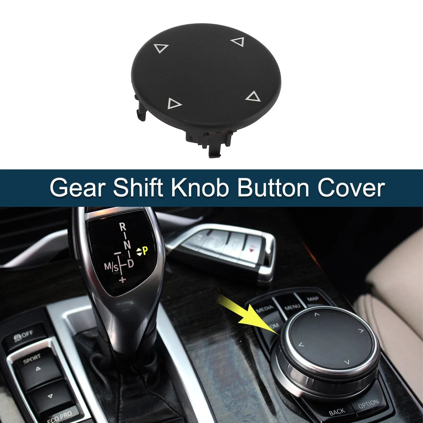 Control Knob Button Cover for BMW F20 F21 1 Series Black Center Console