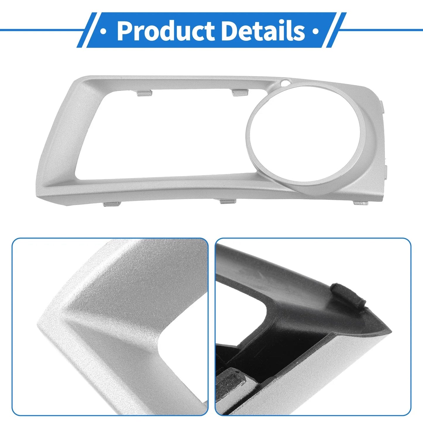 1 Pc Front Left Fog Light Grill for BMW X6 Silver (12-14)