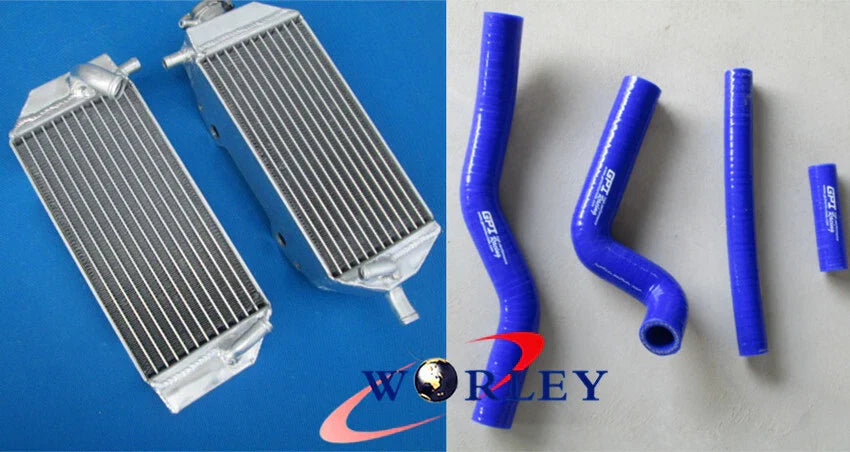 Aluminum Radiator + Blue Hose for Suzuki RM125 (2001-2008)