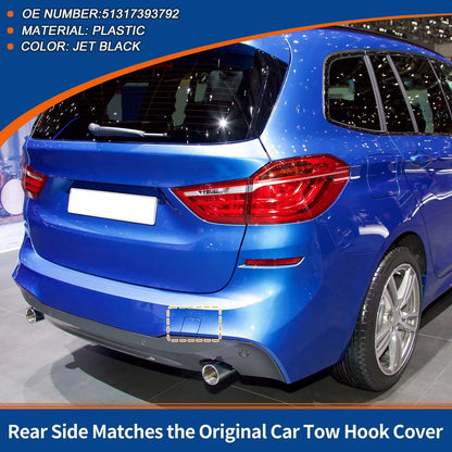 Rear Tow Hook Cover for BMW 2 Series F45 Jet Black
