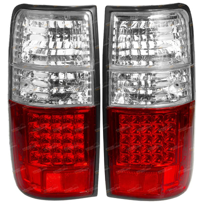 Clear LED Tail Lights LH+RH / 2 x / Toyota Landcruiser (1990–1997)