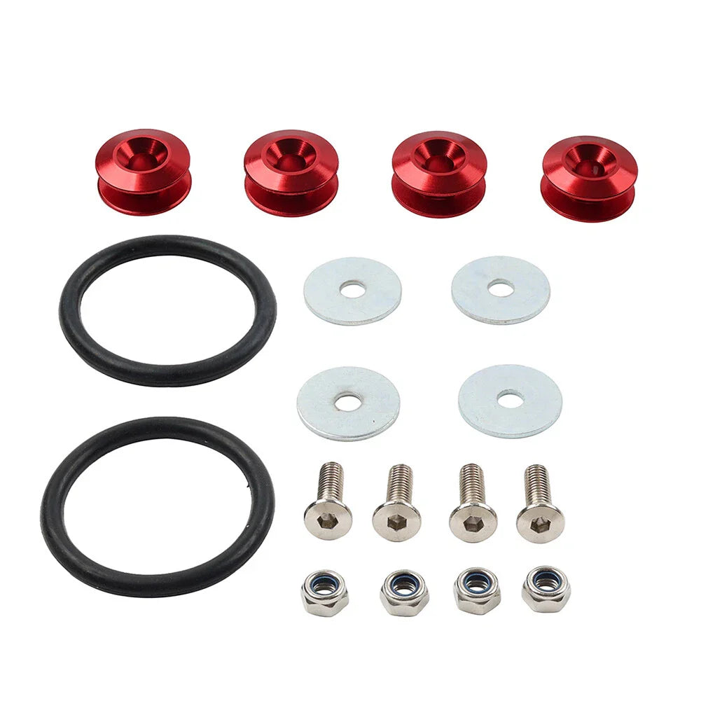 4PCS Red Quick Release Bumper Holder Clips for Trunk Hatch Lid