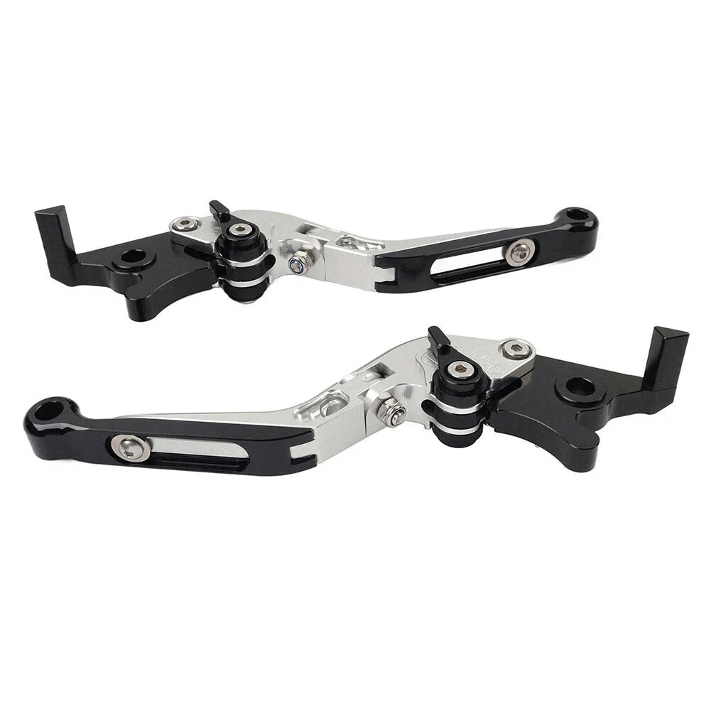 CNC Silver Extendable Brake Clutch Levers for Kawasaki ZX10R/RR/KRT/SE (16-20)