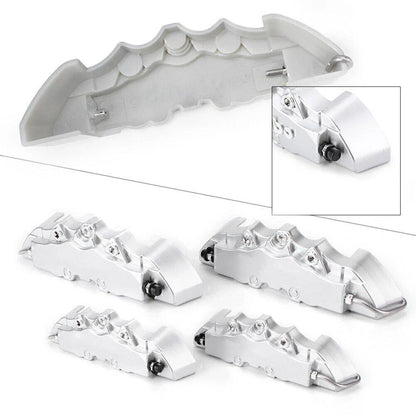 3 x Silver 3D Front Rear Disc Brake Caliper Covers for Universal Car Truck