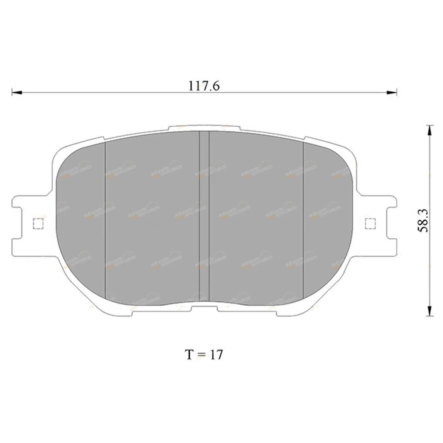 Front Disc Brake Pad Set for Toyota Corolla (2001–2007)