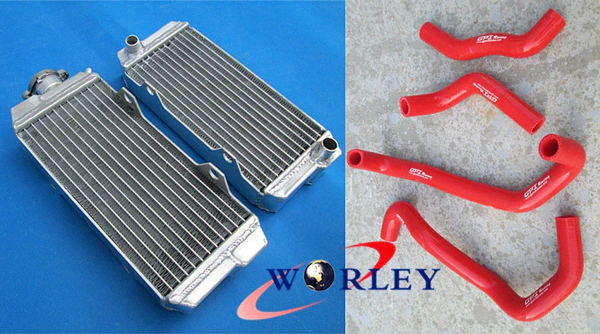 Aluminum Radiator & Hose for Honda ATV ATC250R 1985-1986 () Blue