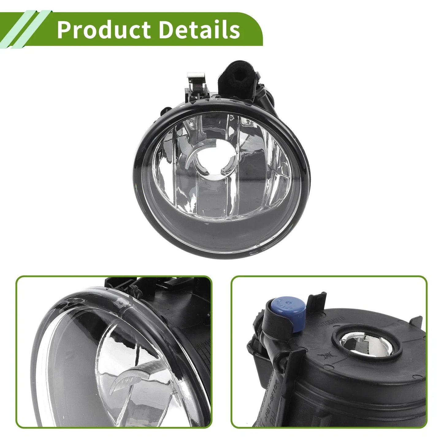 1 Pc Right Fog Light Grill for BMW X6 (2013-2015) Clear Black