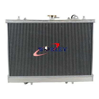 2 Rows Aluminum Radiator + Fan for Mitsubishi Triton 1996-2006