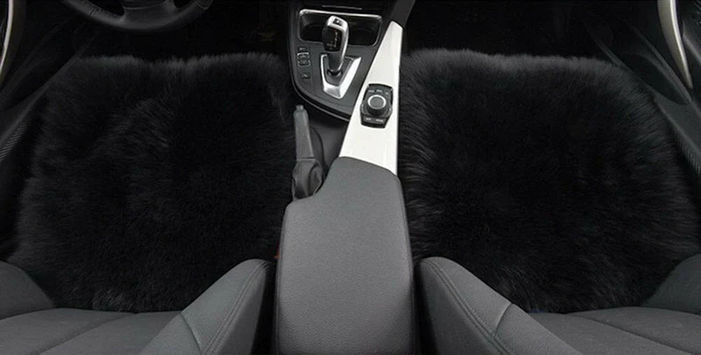 Genuine Sheepskin Car Seat Covers 18"x18" for Black Chair - AU Stock (2018-2023)