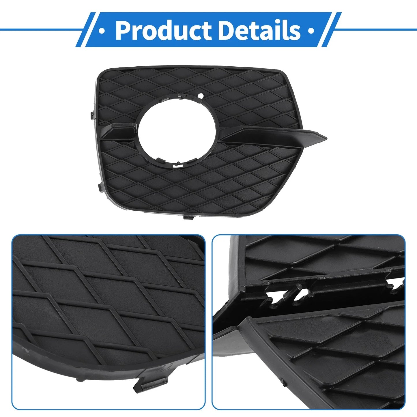 Front Right Fog Light Grill 1x for BMW X6 (2008 - 2014) Black