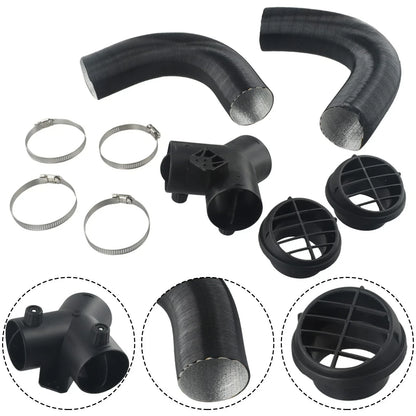 60mm Pipe Ducting Y Piece / Warm Air-Outlet Vent Hose Clip for Diesel Heater