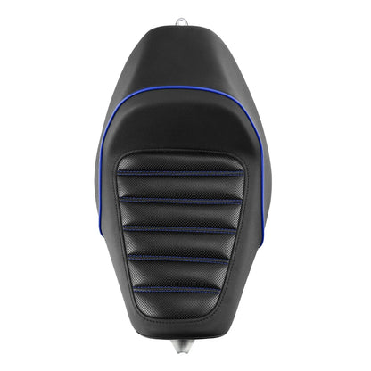 Black Blue Front Solo Driver Seat for Harley Sportster XL883 1200 (2010-2022)
