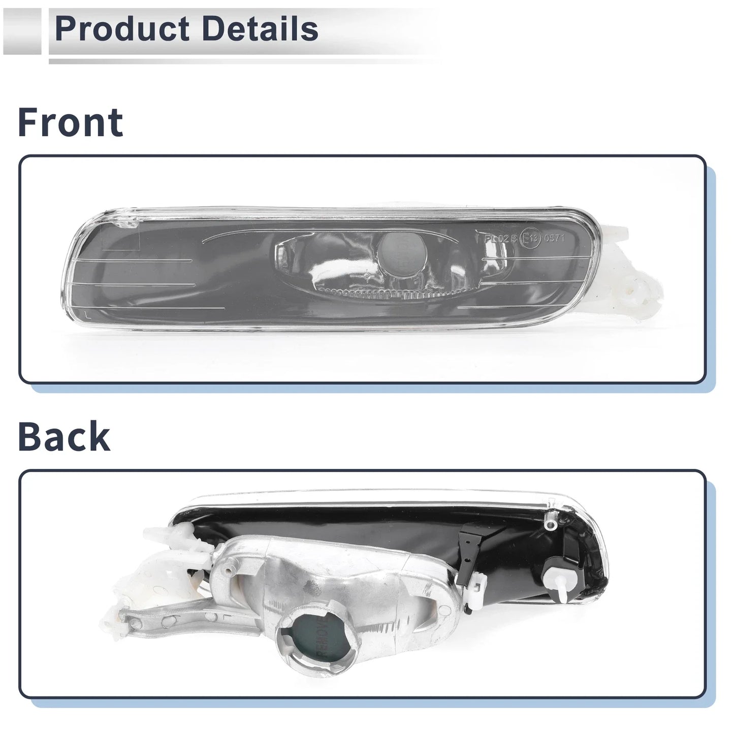 Left Front Bumper Side Marker Light Cover for BMW 3 Series