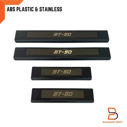 Black Chrome Door Sill Scuff Plates for Mazda BT-50 Ute (2012-2019)