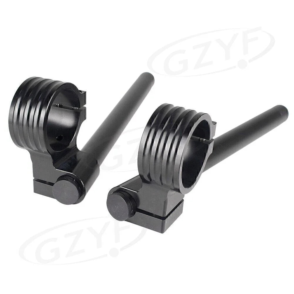 33mm Clip On Handlebar Fork Tubes for Universal Motorcycle - Black