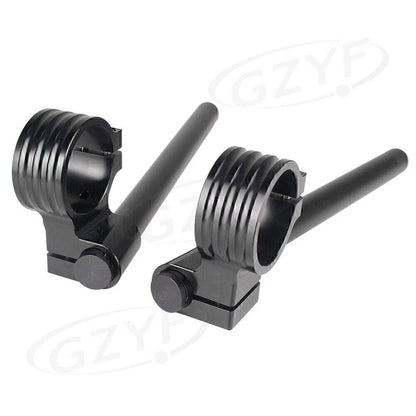 33mm Clip On Handlebar Fork Tubes for Universal Motorcycle - Black