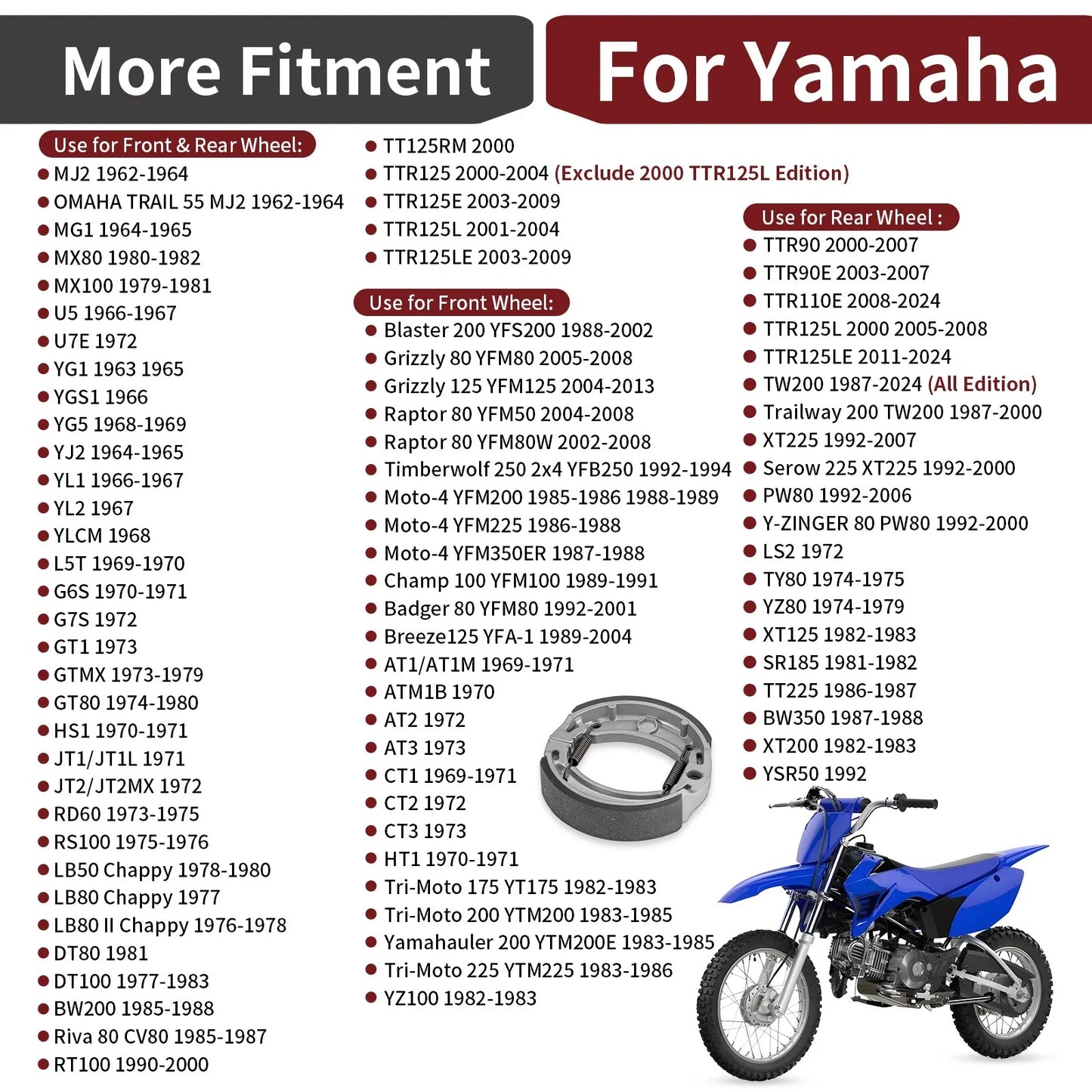 Brake Shoes for Yamaha