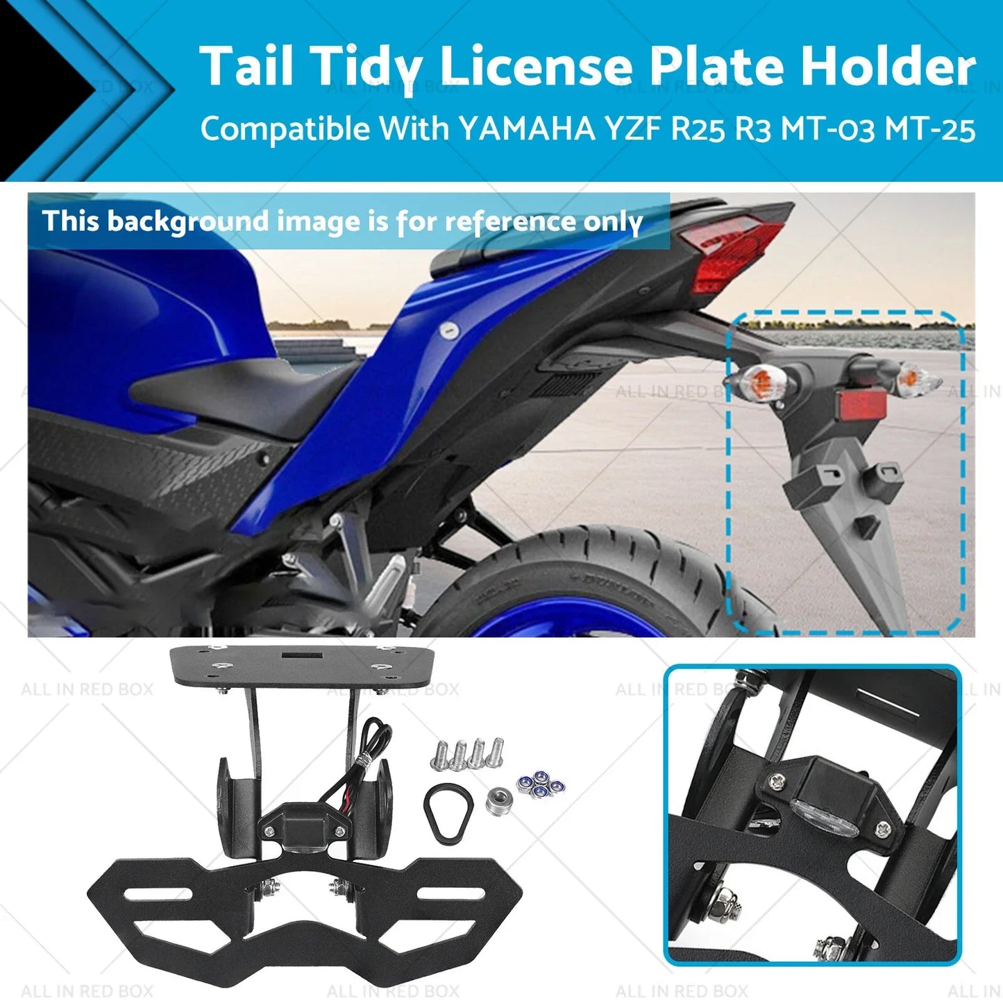Tail Tidy License Plate Holder for YAMAHA YZF R25 R3 MT-03 (2014-2020)