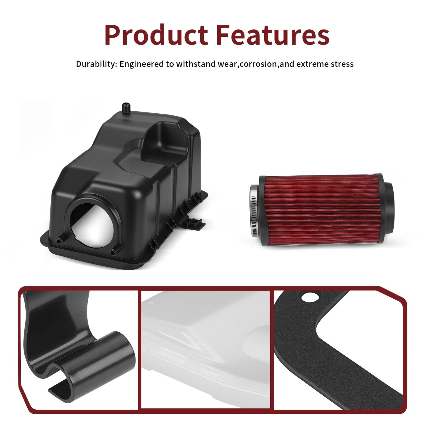 Air Filter Box & Lid & Clip & Seal Kit for Polaris Sportsman 450 (2006–2007)