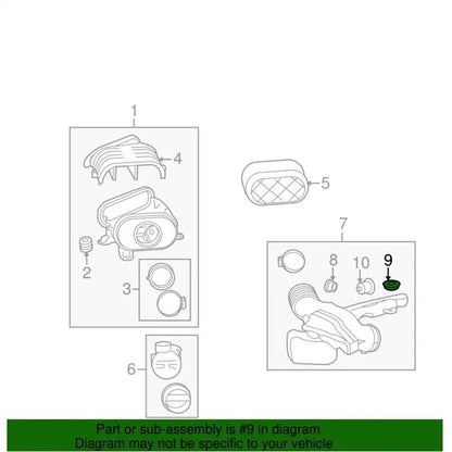 Air Intake Grommet for Chevrolet Silverado, GMC Sierra (2007-2013)