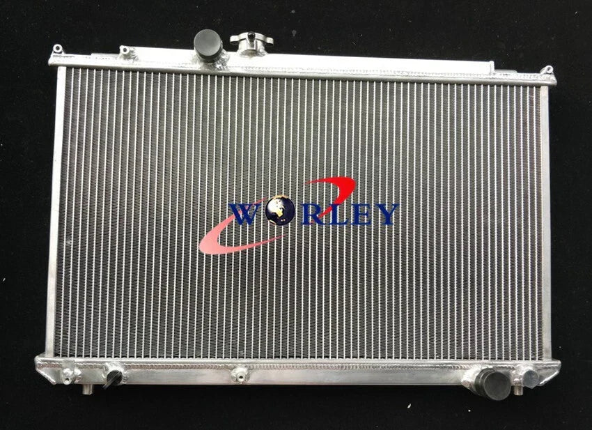 Aluminum Radiator & Fans for Toyota Mark 2 Chaser JZX100 1JZ-GTE (1996-2001)