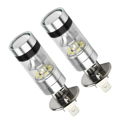 2x H1 6000K 100W LED ICEBERG White 20-SMD Projector Fog DRL Light Bulb